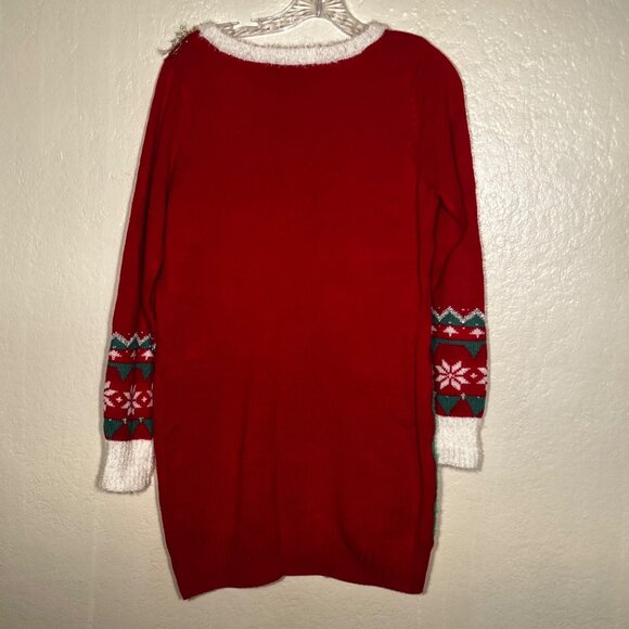NWT M Christmas Sweater United States Sweaters Red Festive Tree Reindeer Orname - Picture 2 of 16